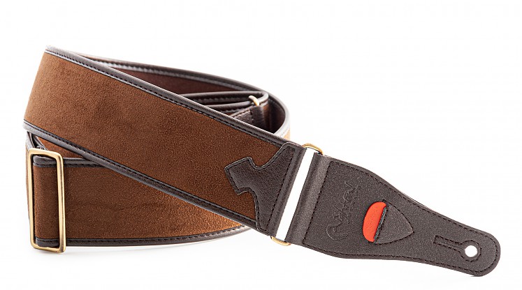 Divine Brown Guitar Strap, Vegan and Padded | RightOn! Straps 1